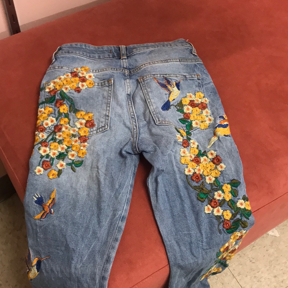 Free People nature embroidered jean - Picture 7 of 8